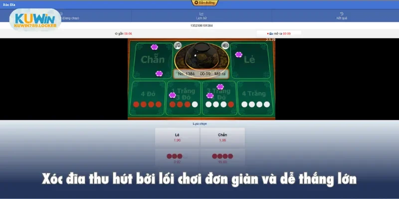 Game Bài Kuwin Xóc đĩa thu hút bởi lối chơi đơn giản và dễ thắng lớn