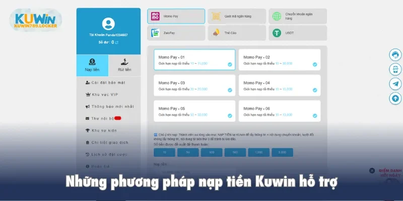 Nạp Tiền Kuwin Những phương pháp nạp tiền Kuwin hỗ trợ